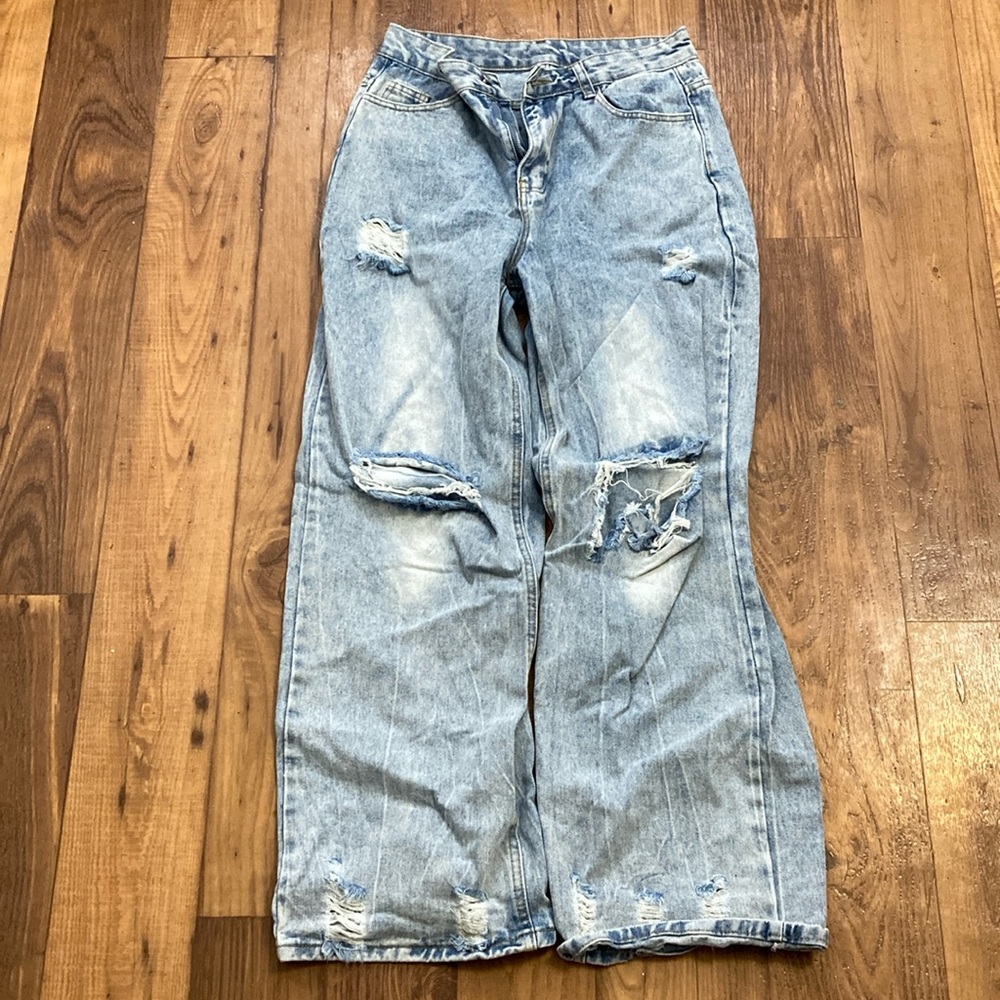 SHEIN, high waisted baggy jeans, size L, NWOT